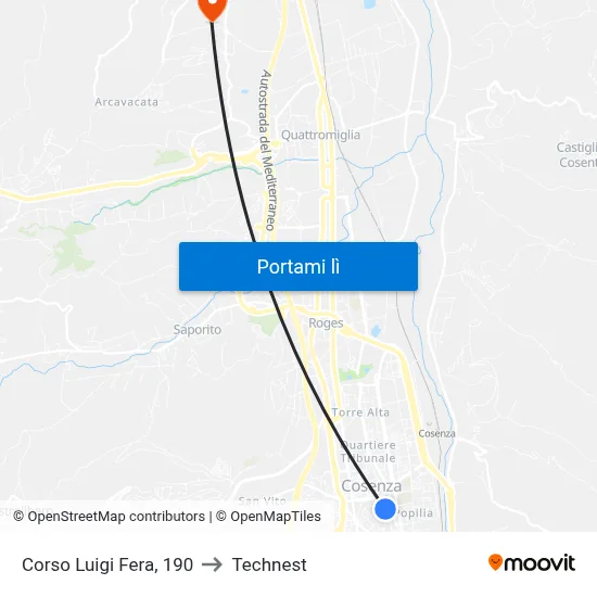 Corso Luigi Fera, 190 to Technest map