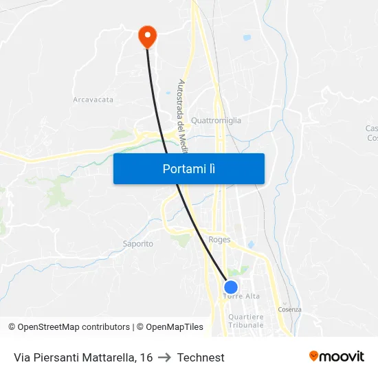 Via Piersanti Mattarella, 16 to Technest map