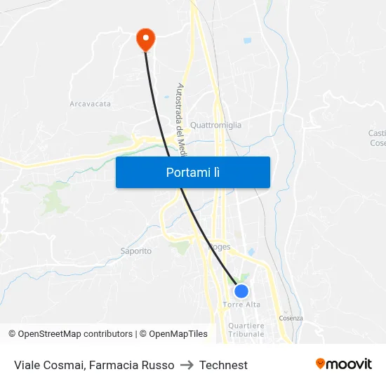 Viale Cosmai, Farmacia Russo to Technest map
