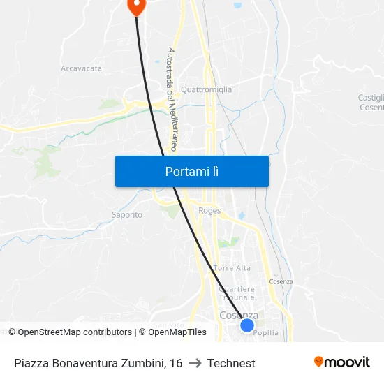 Piazza Bonaventura Zumbini, 16 to Technest map
