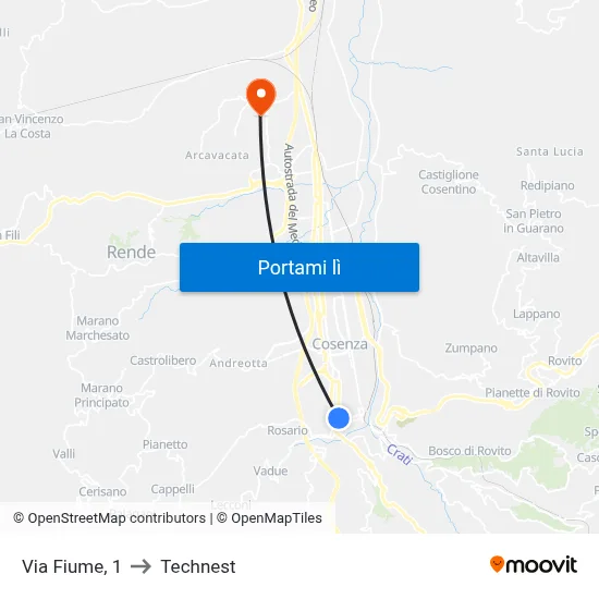 Via Fiume, 1 to Technest map