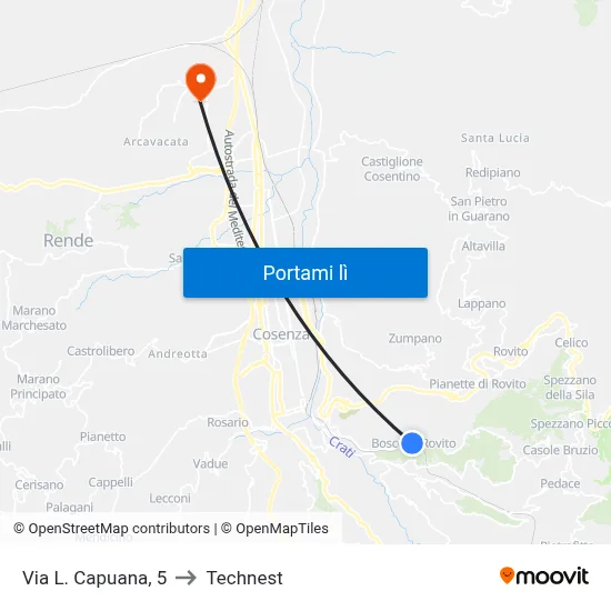 Via L. Capuana, 5 to Technest map
