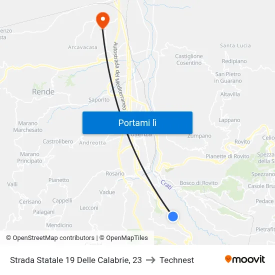 Strada Statale 19 Delle Calabrie, 23 to Technest map
