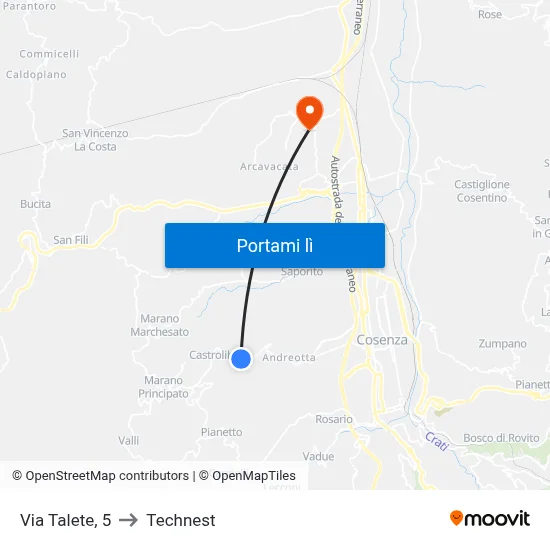 Via Talete, 5 to Technest map