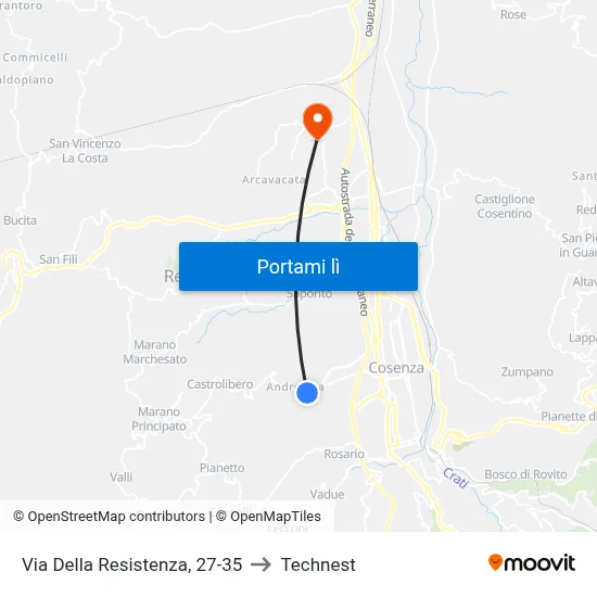 Via Della Resistenza, 27-35 to Technest map