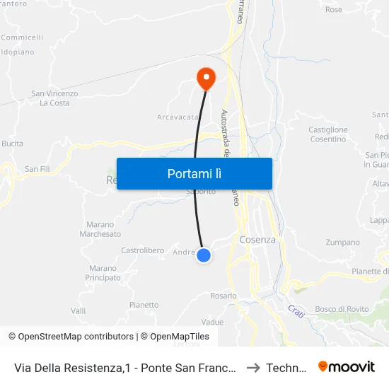 Via Della Resistenza,1 - Ponte San Francesco to Technest map