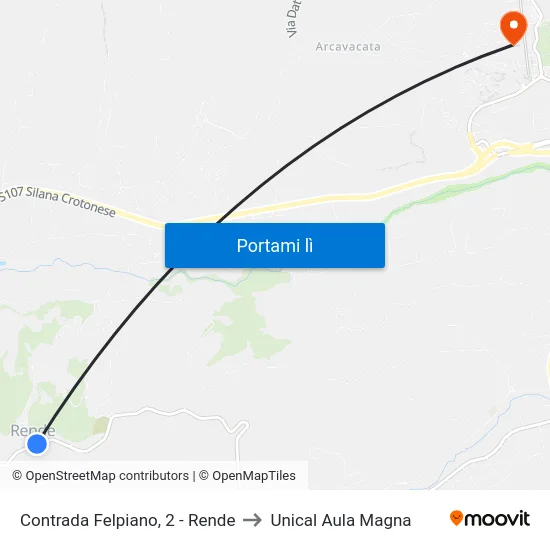 Contrada Felpiano, 2 - Rende to Unical Aula Magna map