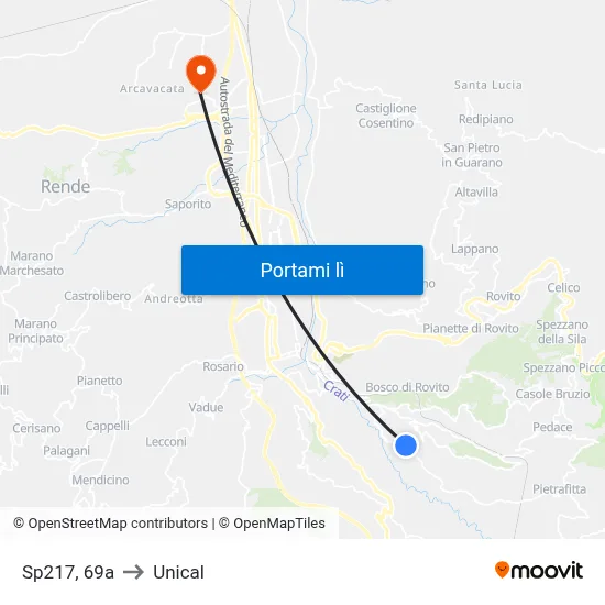 Sp217, 69a to Unical map