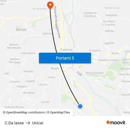 C.Da Iasse to Unical map