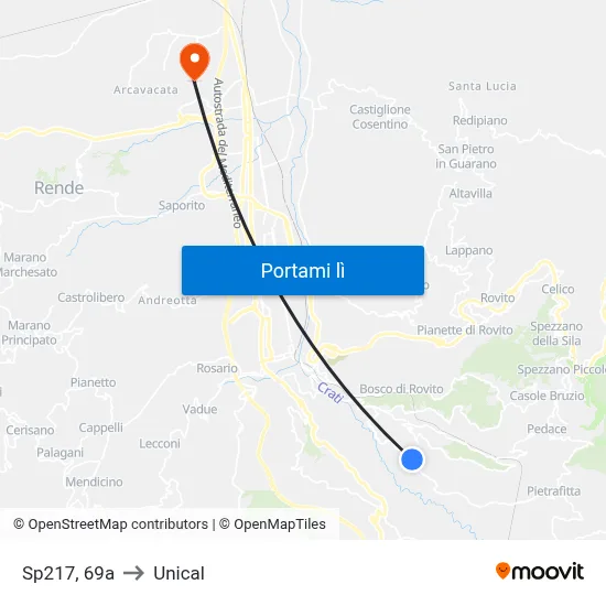 Sp217, 69a to Unical map