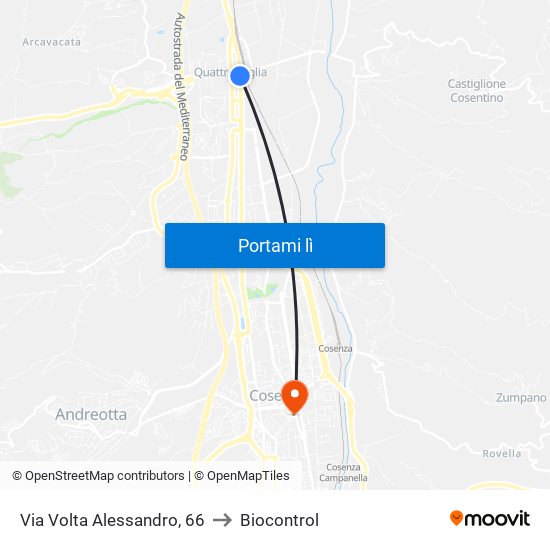Via Volta Alessandro, 66 to Biocontrol map