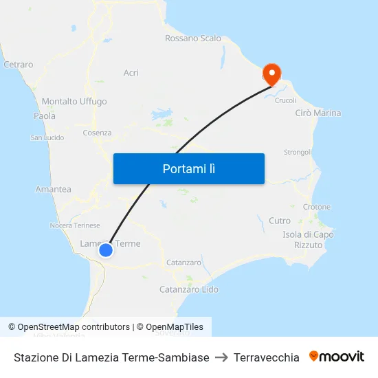 Stazione Di Lamezia Terme-Sambiase to Terravecchia map