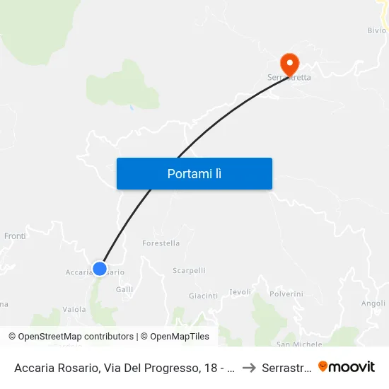 Accaria Rosario, Via Del Progresso, 18 - Serrastretta to Serrastretta map