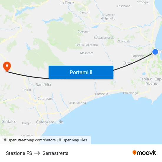 Stazione FS to Serrastretta map