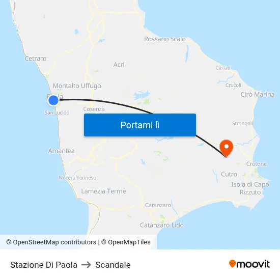 Stazione Di Paola to Scandale map