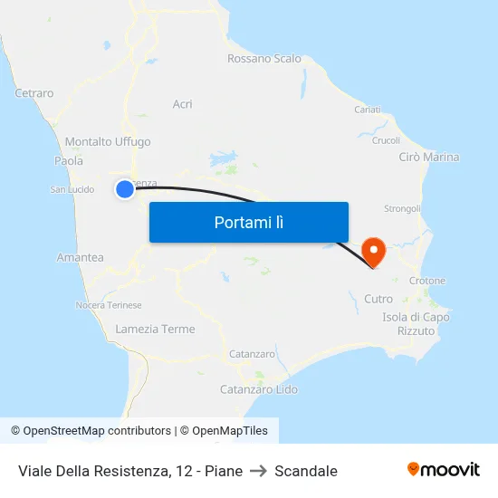 Viale Della Resistenza, 12 - Piane to Scandale map
