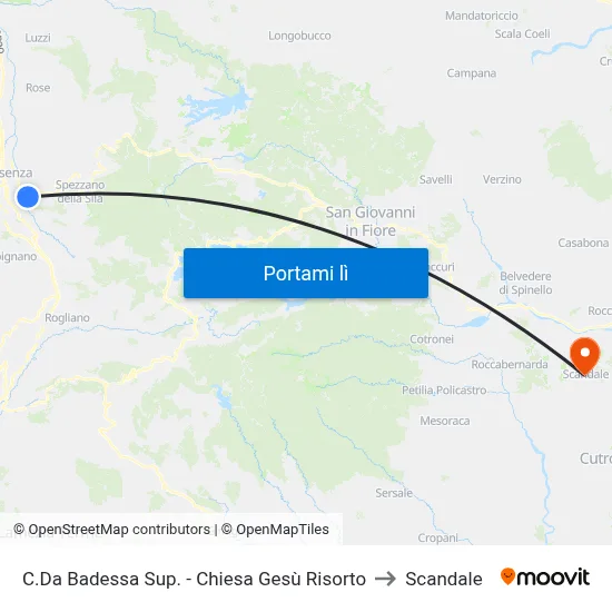 C.Da Badessa Sup. - Chiesa Gesù Risorto to Scandale map