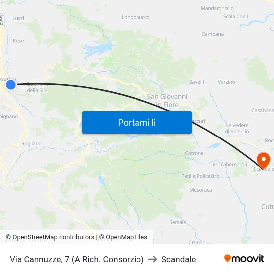 Via Cannuzze, 7 (A Rich. Consorzio) to Scandale map