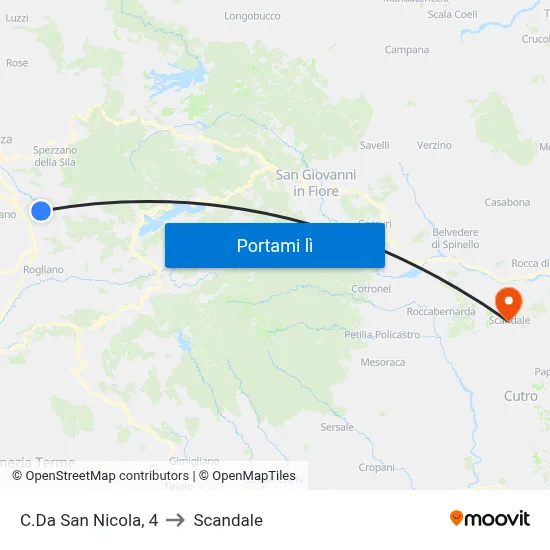 C.Da San Nicola, 4 to Scandale map