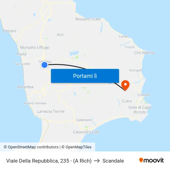 Viale Della Repubblica, 235 - (A Rich) to Scandale map