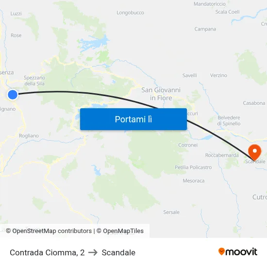 Contrada Ciomma, 2 to Scandale map