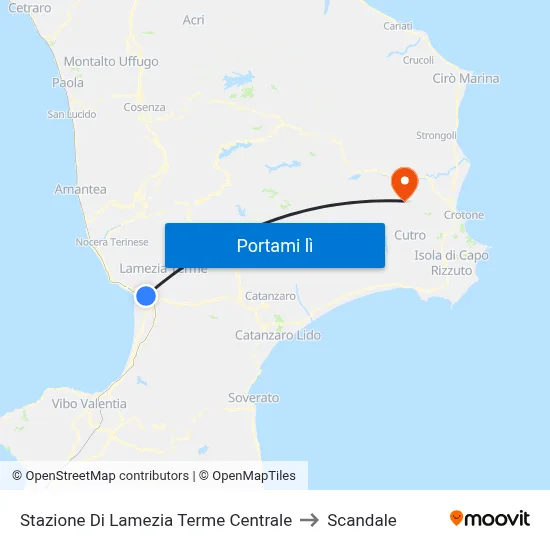 Stazione Di Lamezia Terme Centrale to Scandale map