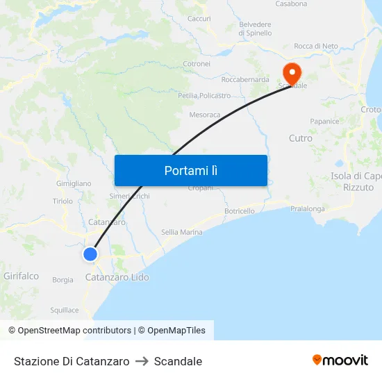 Stazione Di Catanzaro to Scandale map