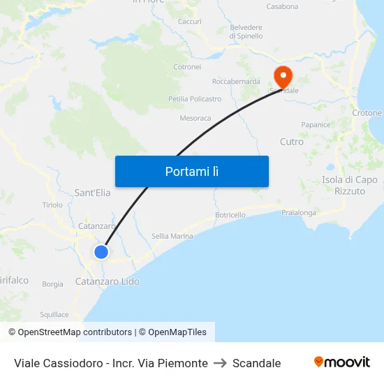 Viale Cassiodoro - Incr. Via Piemonte to Scandale map