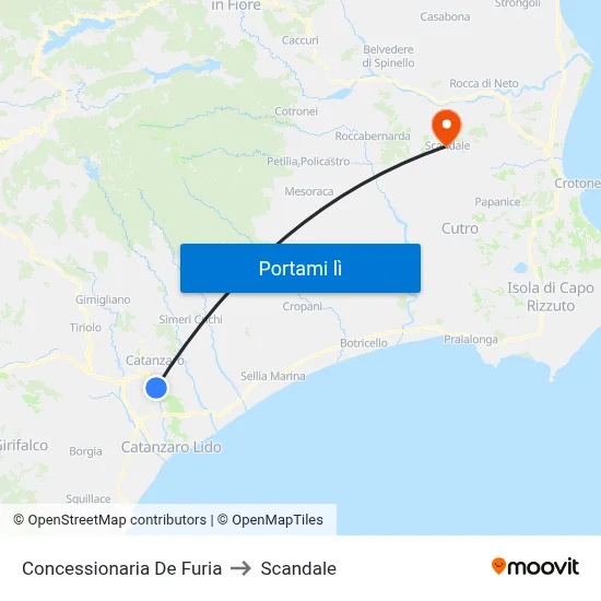 Concessionaria De Furia to Scandale map