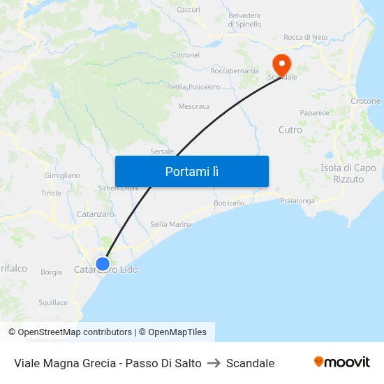 Viale Magna Grecia - Passo Di Salto to Scandale map
