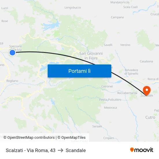 Scalzati - Via Roma, 43 to Scandale map