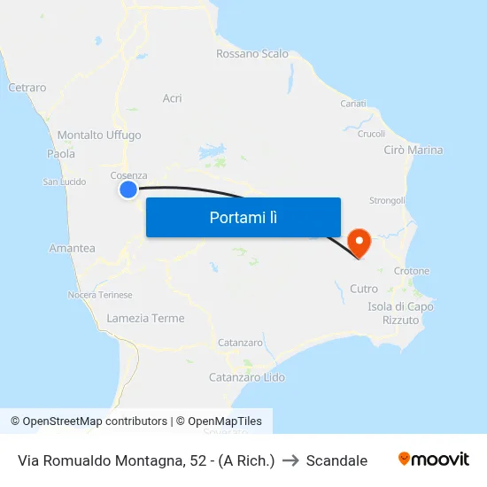 Via Romualdo Montagna, 52 - (A Rich.) to Scandale map