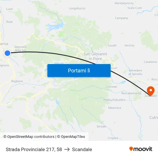 Strada Provinciale 217, 58 to Scandale map