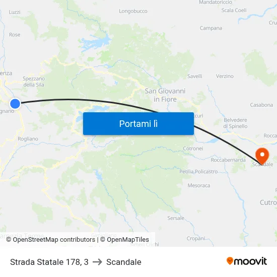 Strada Statale 178, 3 to Scandale map