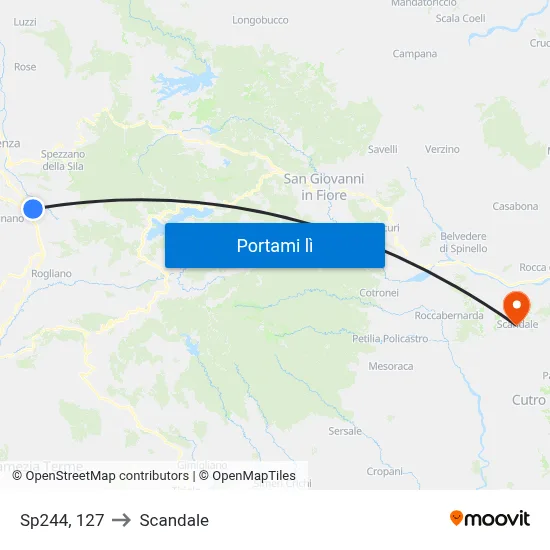 Sp244, 127 to Scandale map