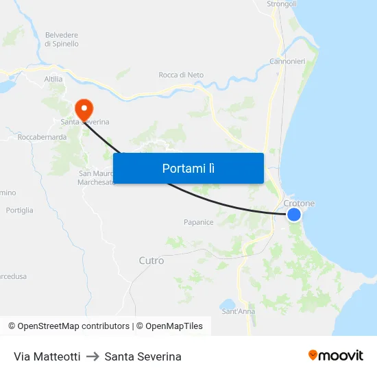 Via Matteotti to Santa Severina map