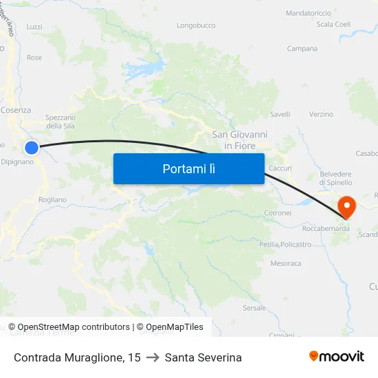 Contrada Muraglione, 15 to Santa Severina map