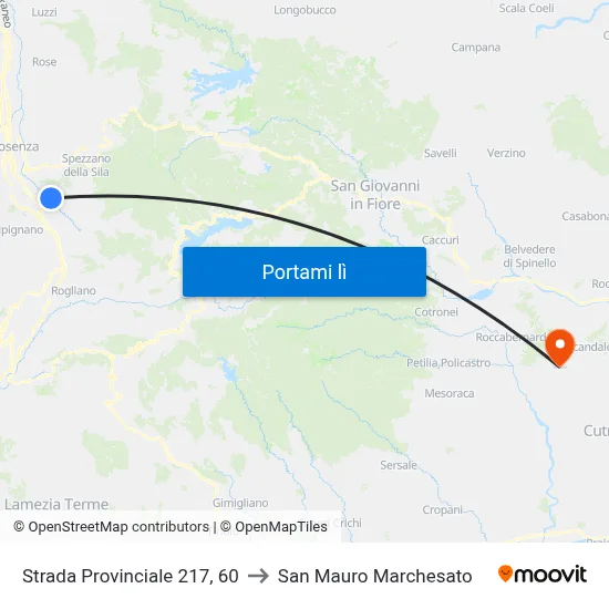 Strada Provinciale 217, 60 to San Mauro Marchesato map