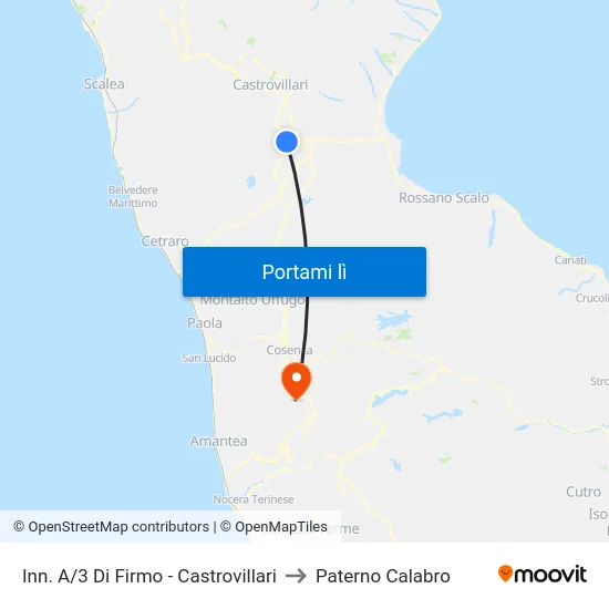 Inn. A/3 Di Firmo - Castrovillari to Paterno Calabro map