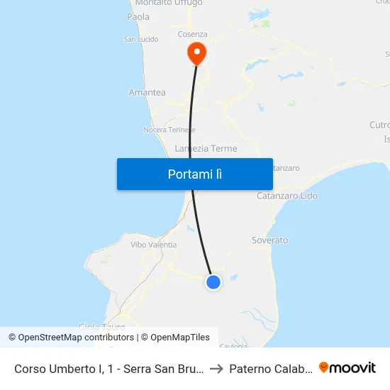 Corso Umberto I, 1 - Serra San Bruno to Paterno Calabro map