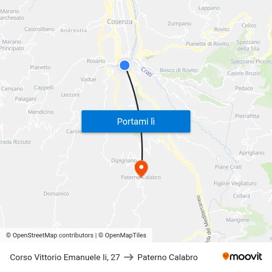 Corso Vittorio Emanuele Ii, 27 to Paterno Calabro map