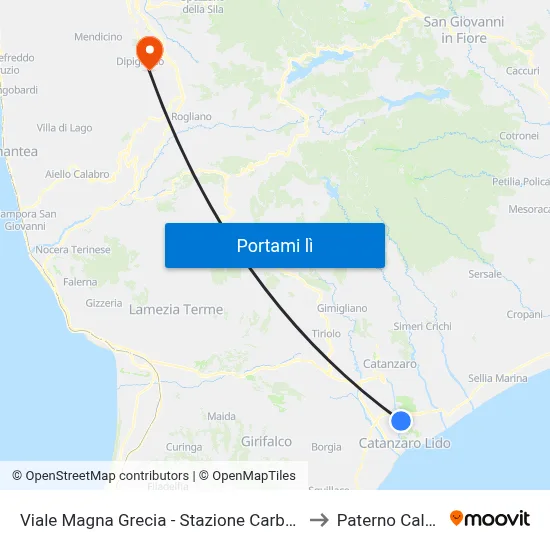 Viale Magna Grecia - Stazione Carburanti Ip to Paterno Calabro map