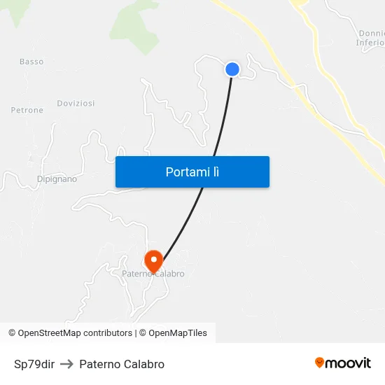 Sp79dir to Paterno Calabro map