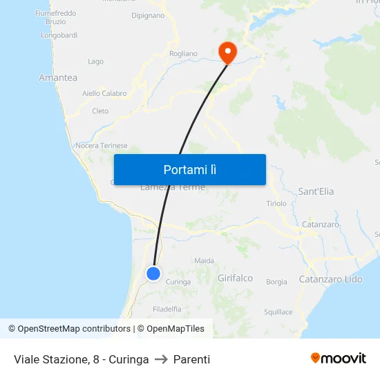 Viale Stazione, 8 - Curinga to Parenti map