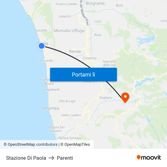 Stazione Di Paola to Parenti map