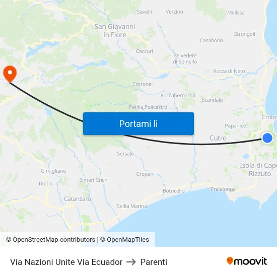 Via Nazioni Unite Via Ecuador to Parenti map