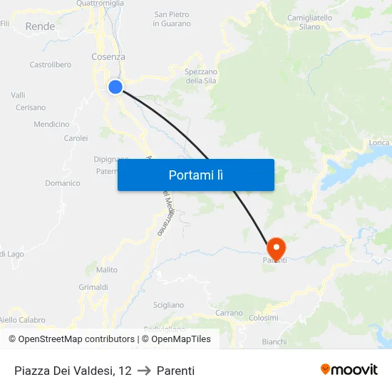 Piazza Dei Valdesi, 12 to Parenti map