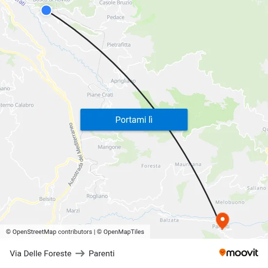 Via Delle Foreste to Parenti map