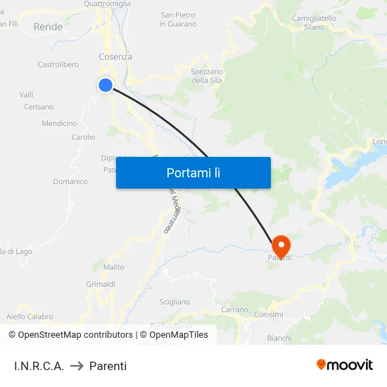 I.N.R.C.A. to Parenti map