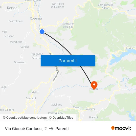 Via Giosuè Carducci, 2 to Parenti map